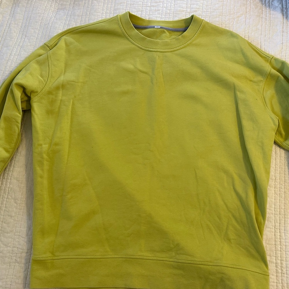lululemon athletica Lime Green Crewneck Sweatshirt
